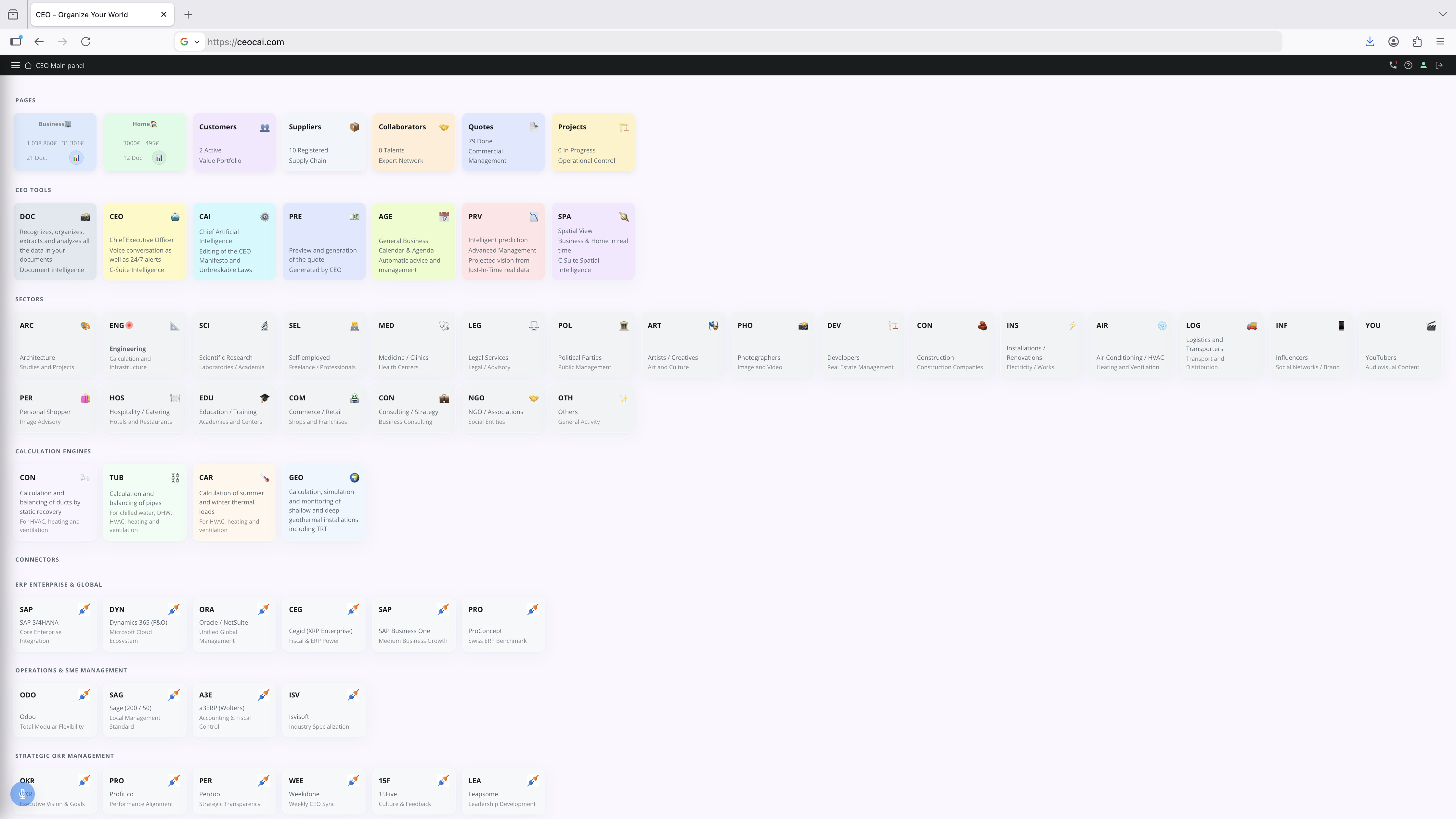 CEO Interface Preview Premium